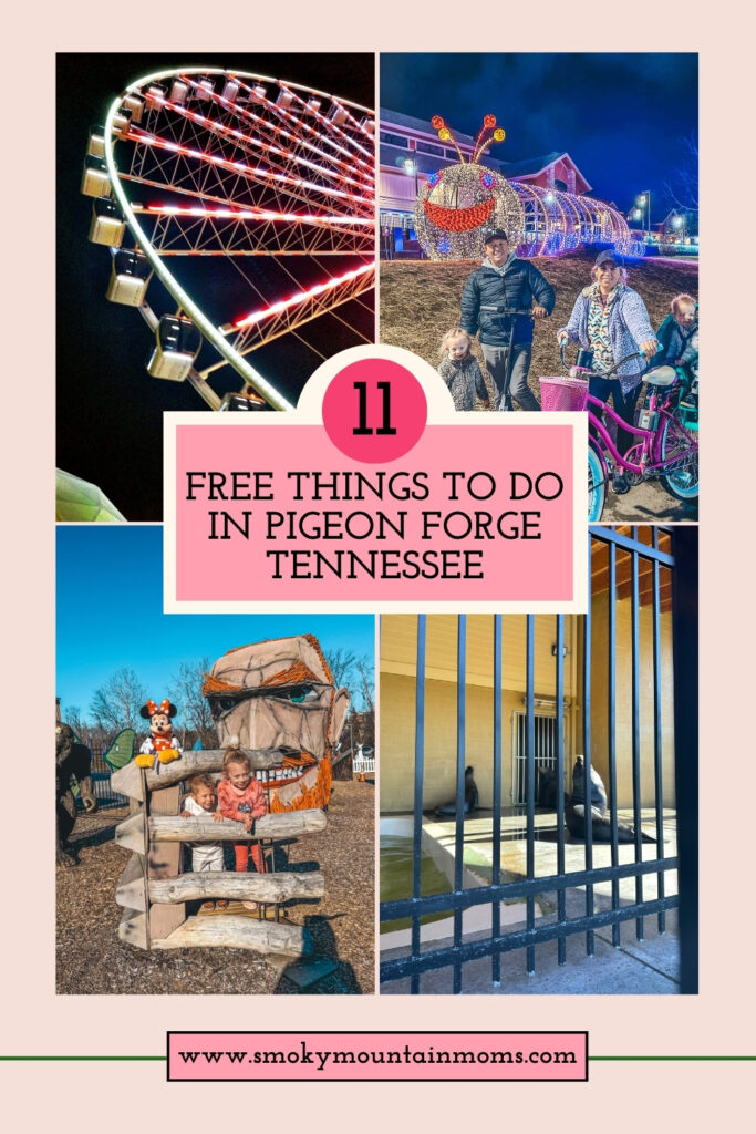 Free Things to do in Pigeon Forge Tennessee Smoky Mountains budget friendly cheap unique kids fun 