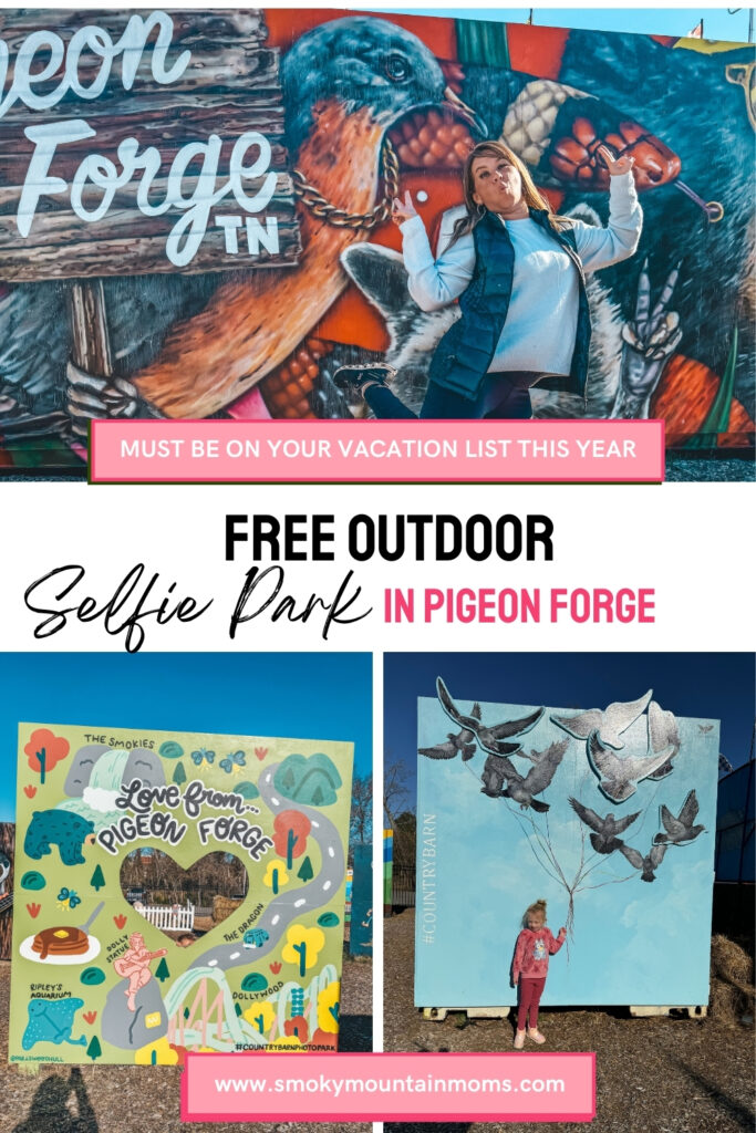 Pigeon Forge Outdoor Selfie Park Free Things to do in the Smokies and Gatlinburg Smoky Mountains Country Barn Gift Shop wall murals