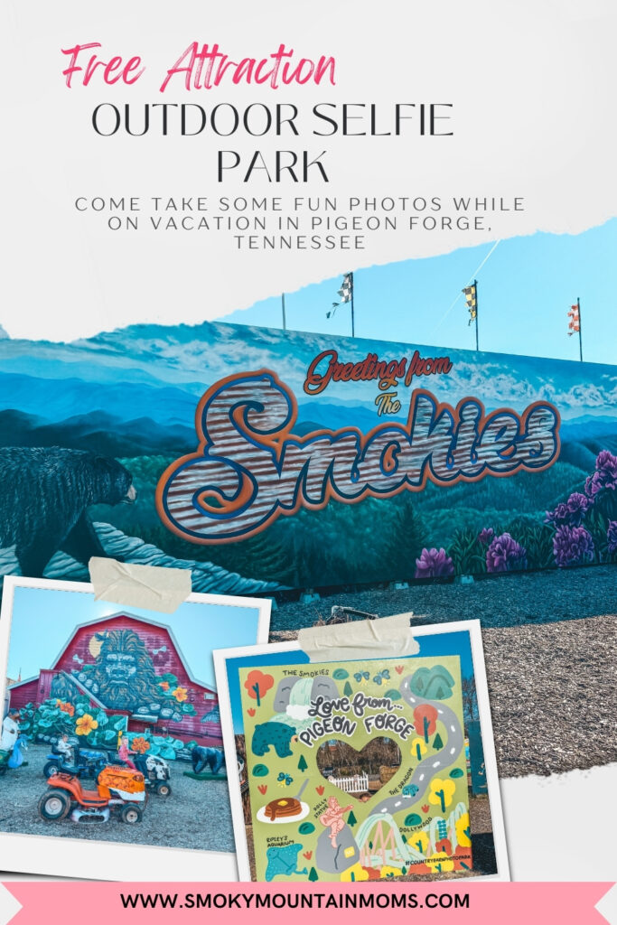 Pigeon Forge Outdoor Selfie Park Free Things to do in the Smokies and Gatlinburg Smoky Mountains Country Barn Gift Shop wall murals